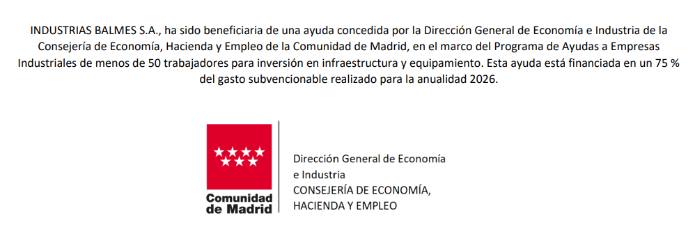 Industrias Balmes recibe apoyo institucional para la inversión en infraestructura y equipamiento